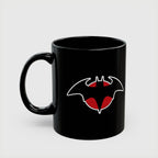 Flashpoint Batman Thomas Wayne Red Logo Black Coffee Mug - Drkheroz