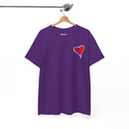 Harlequin Heart Tee — Joker-Inspired Playing Card Graphic T-Shirt