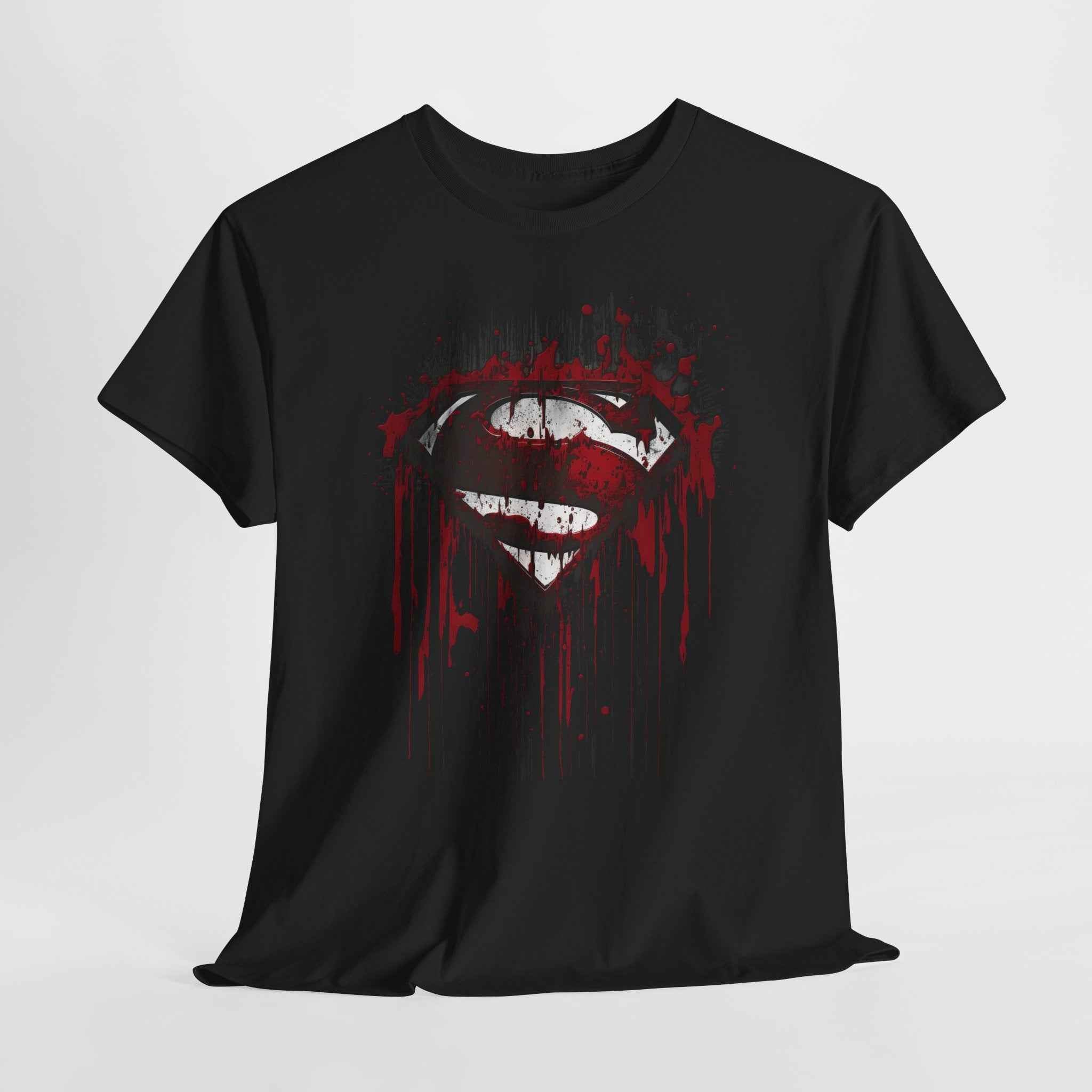 Superman Bloody S Shield Sacrifice Black Unisex T-Shirt