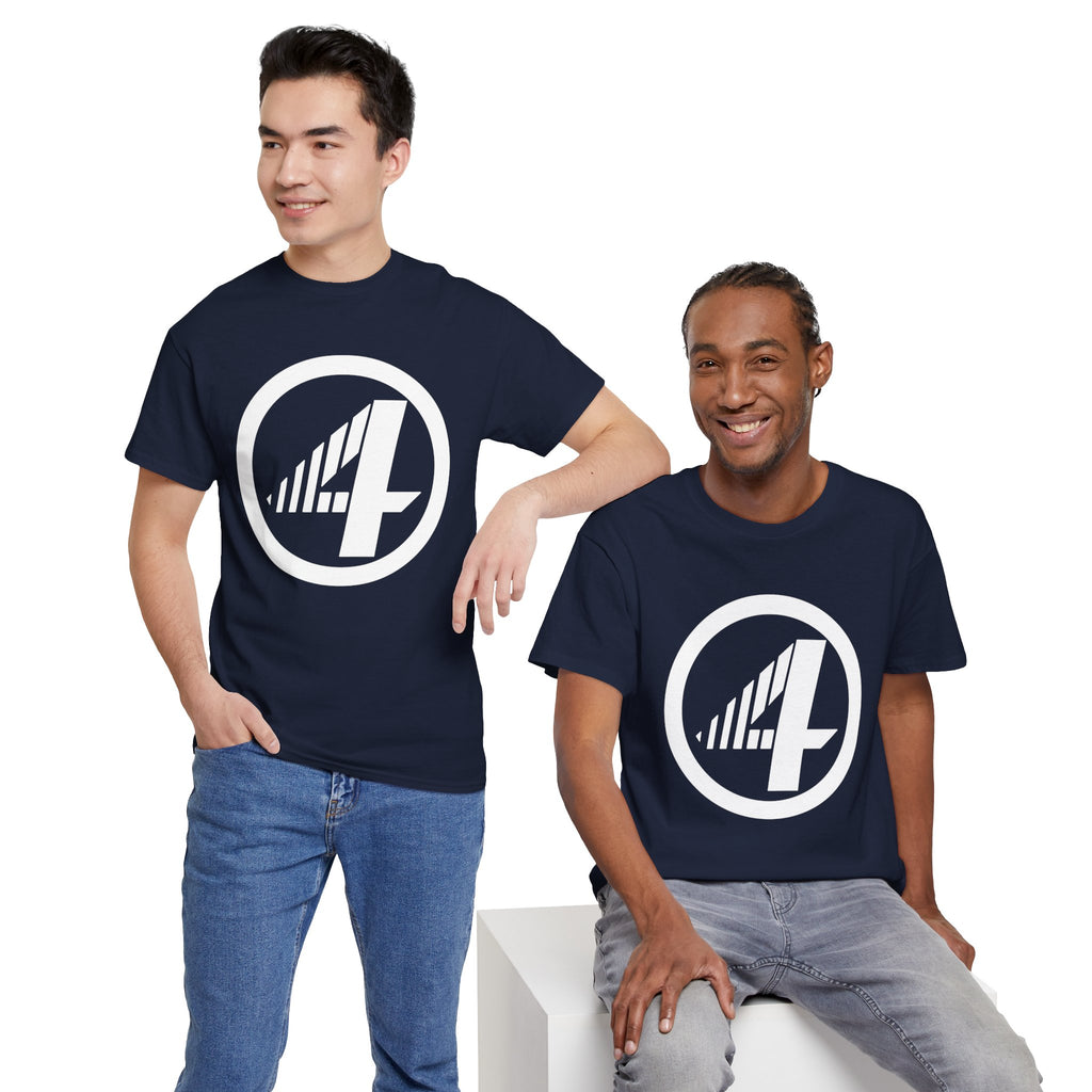 Fantastic Four Retro Logo T-Shirt — Minimalist Vintage Superhero Tee