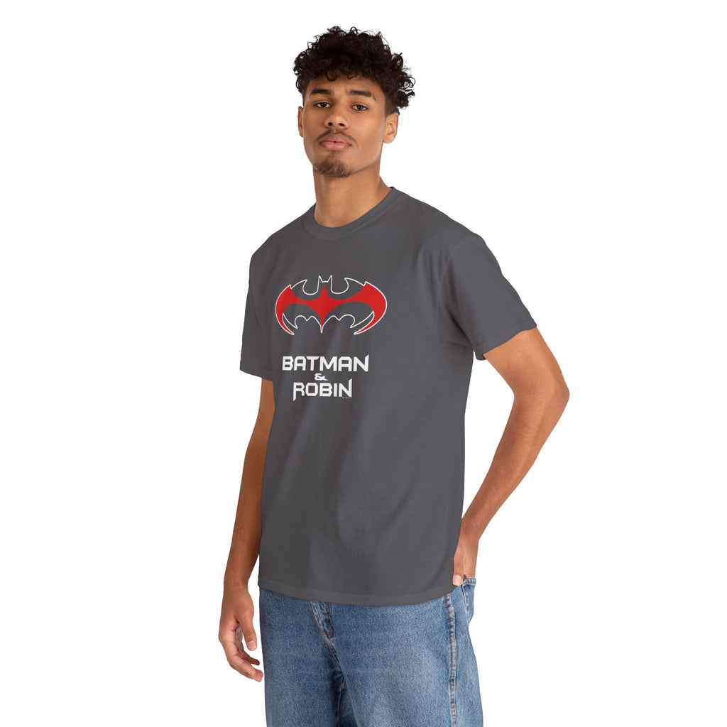 Batman & Robin 1997 Red Bat Emblem T‑Shirt - Batfamily shirt - George Clooney 90s Batman movie shirt