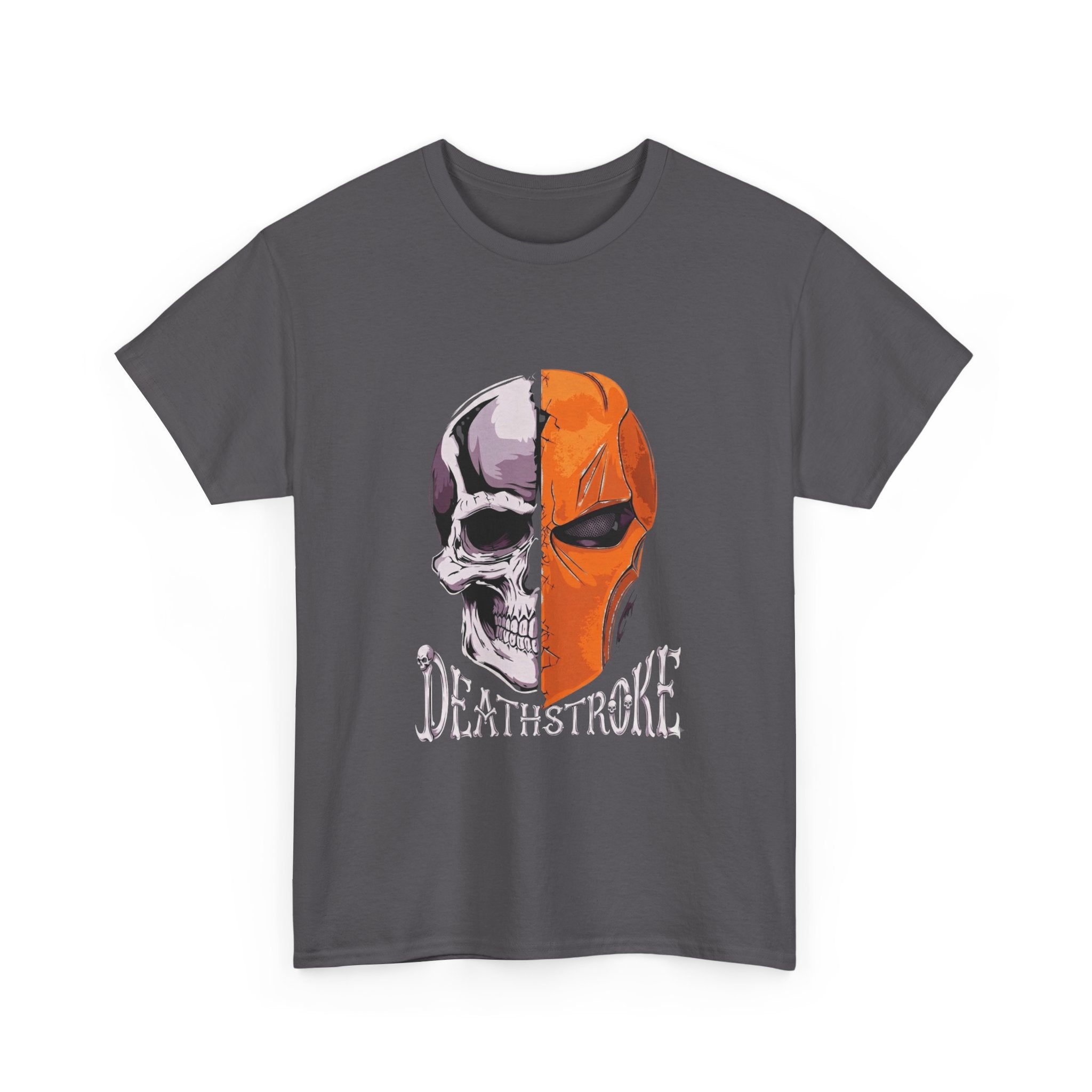 DC Deathstroke Skull Graphic T-Shirt — Slade Wilson Half-Mask Tee