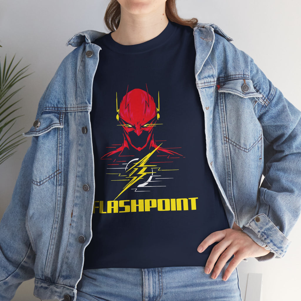 Flashpoint DC Flash Unisex T-shirt - Barry Allen Speed Force Graphic Tee - Dark Superhero Streetwear