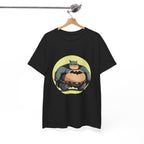 Funny Chubby Bat Hero T‑Shirt — Cute Fat Batman Parody Tee