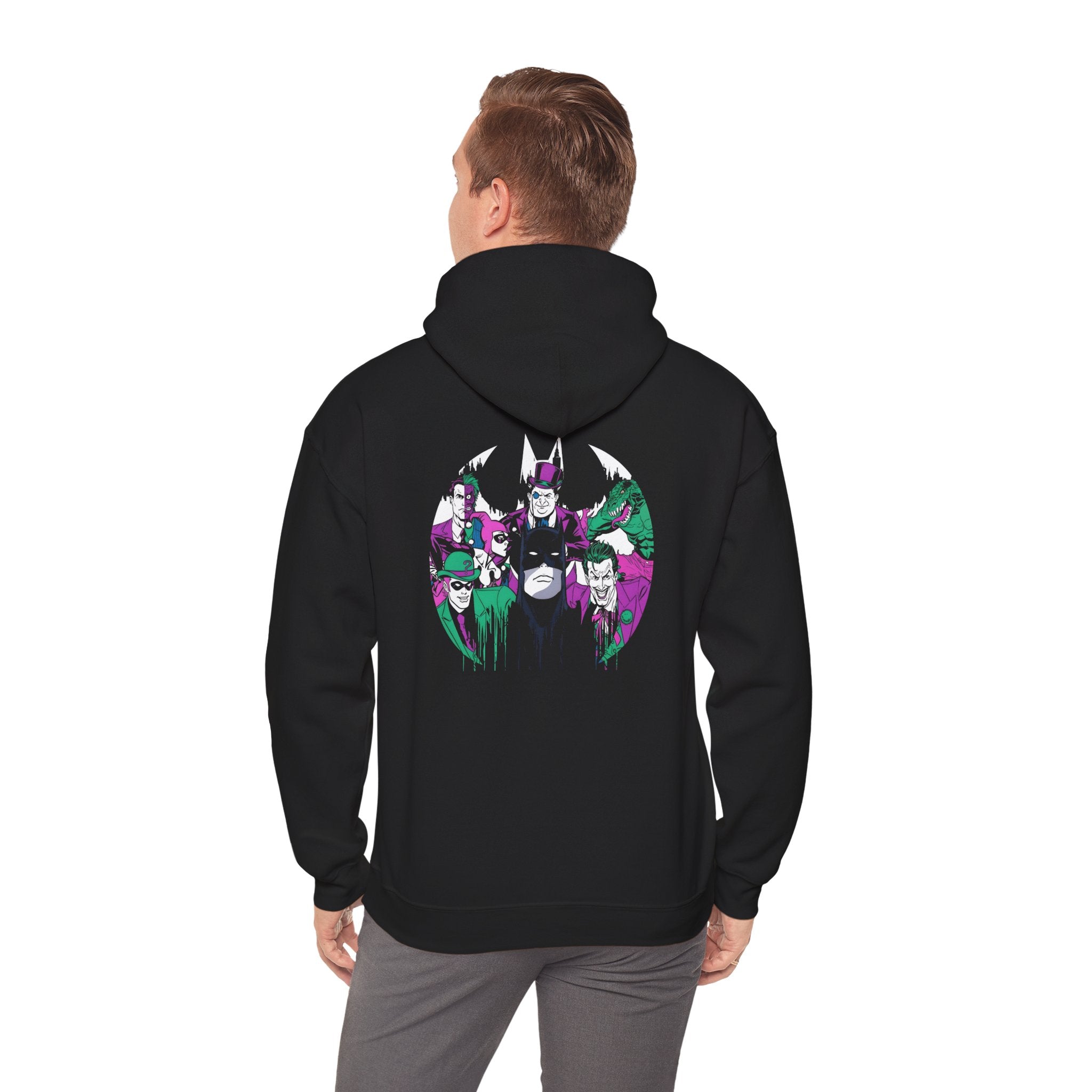 Batman Villains Emblem Hoodie — Gotham Darkness Vs Batman Sweatshirt