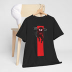 Marvel Miles Morales Spider-Man T-Shirt – Red Vertical Stripe Design | Premium Superhero Tee for Fans
