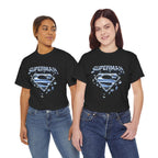 Man of Steel Metallic Logo T-Shirt — Shattered Chrome Superman Unisex Tee