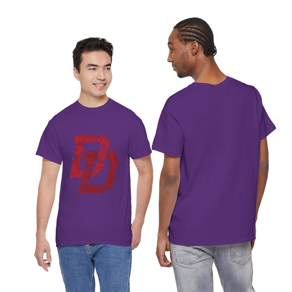 Marvel Daredevil movie Logo T‑Shirt — Distressed DD Superhero  unisex Tee
