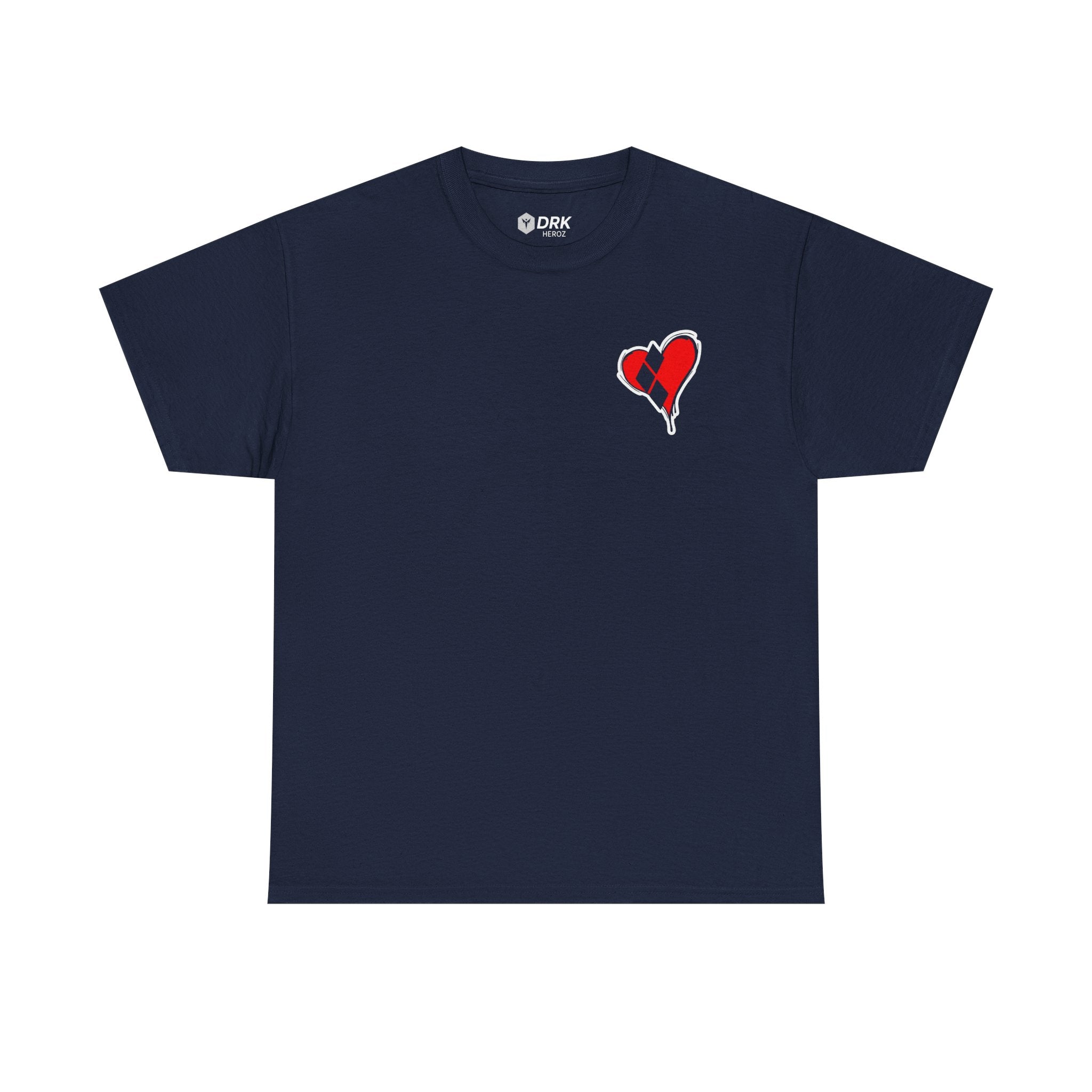 Harlequin Heart Tee — Joker-Inspired Playing Card Graphic T-Shirt