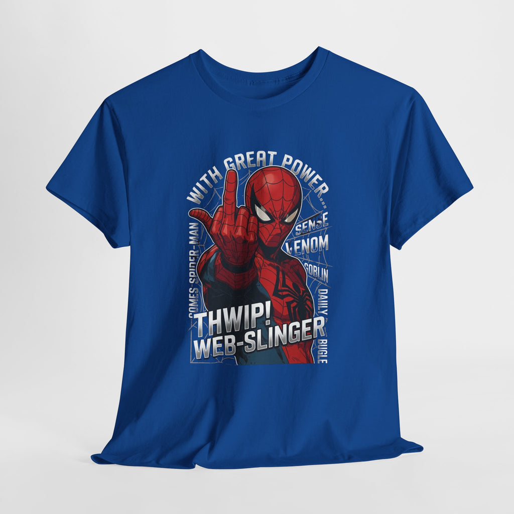 Marvel Spider-Man 'Gives the Finger' Comic Tee — Web-Slinger Graphic T-Shirt