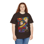 DC Girls Superhero Collage T‑Shirt — Wonder Woman, Supergirl & Batgirl Comic Tee