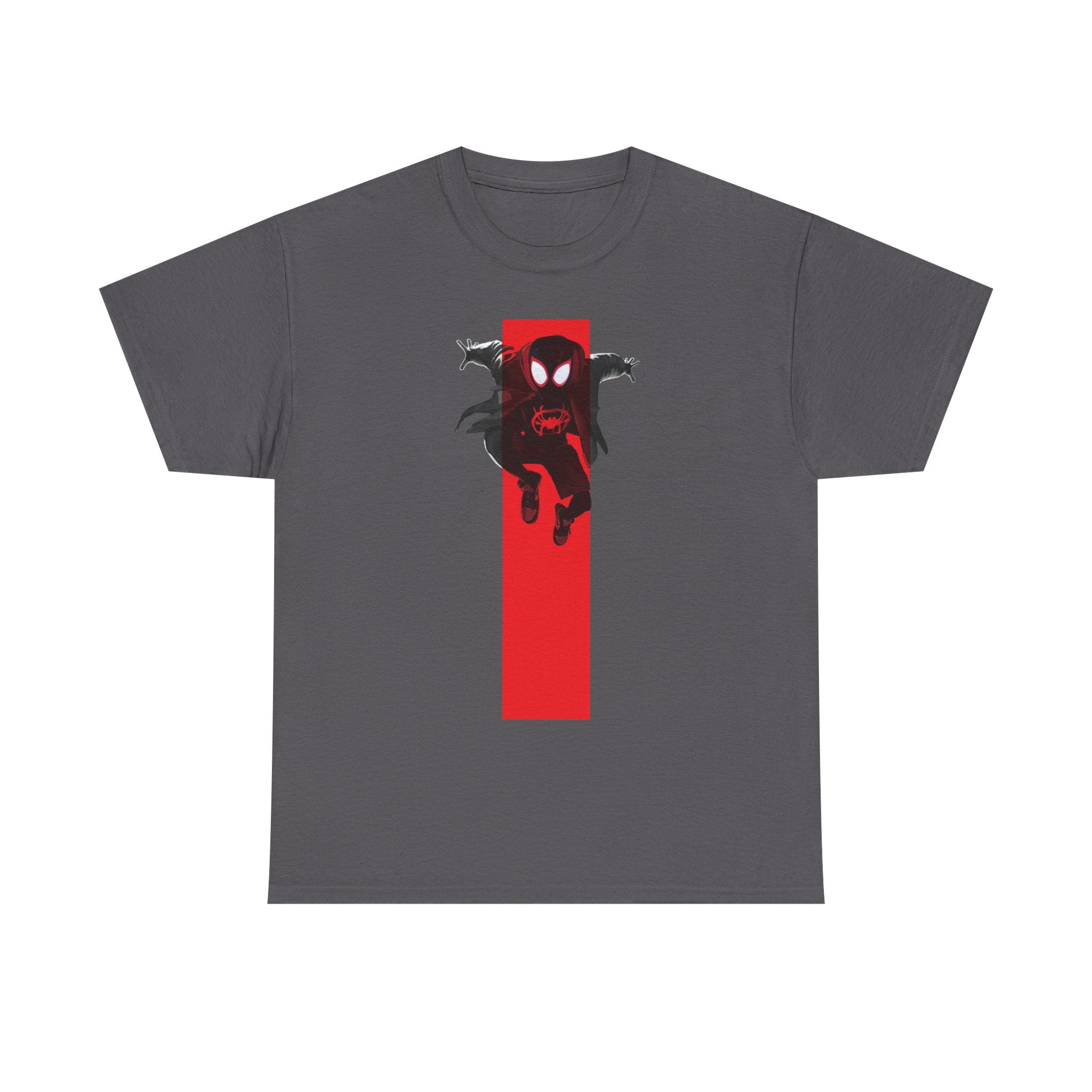 Marvel Miles Morales Spider-Man T-Shirt – Red Vertical Stripe Design | Premium Superhero Tee for Fans