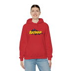 Batman DC Comics Inspired Logo Hoodie — Retro Bold Graphic Batman Sweatshirt
