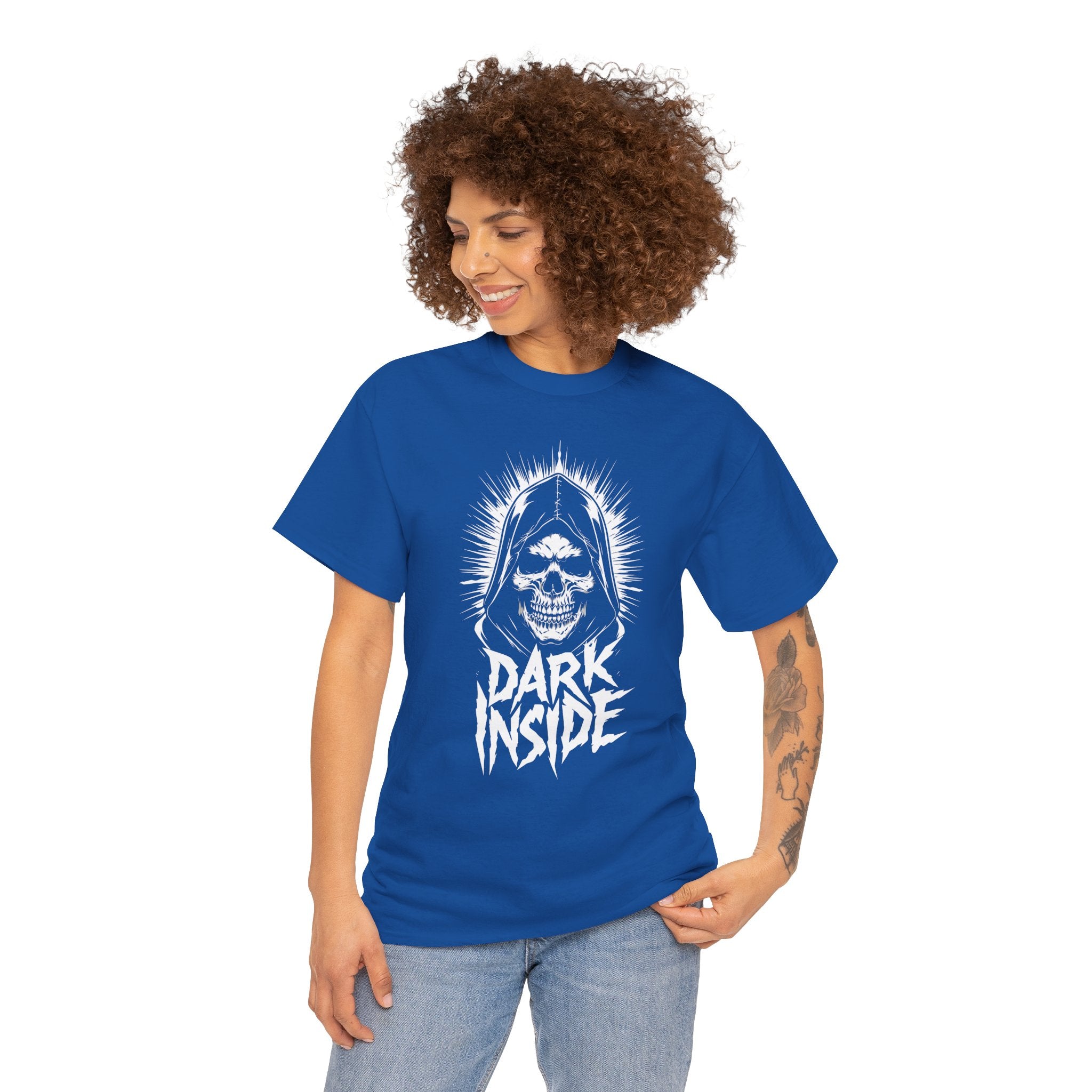 Dark Inside Skull Graphic T-Shirt — Gothic Halloween Alternative Tee