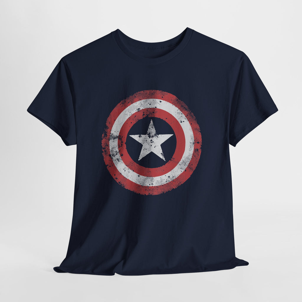 Vintage Captain America Shield Star T-Shirt - Unisex Distressed Avengers Tee