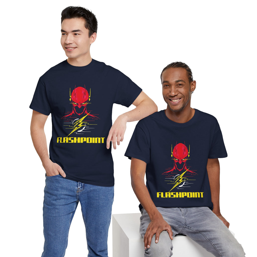 Flashpoint DC Flash Unisex T-shirt - Barry Allen Speed Force Graphic Tee - Dark Superhero Streetwear