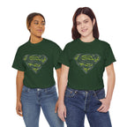 Superman Tech Shield T-Shirt — Futuristic Man of Steel Fanart Logo Tee
