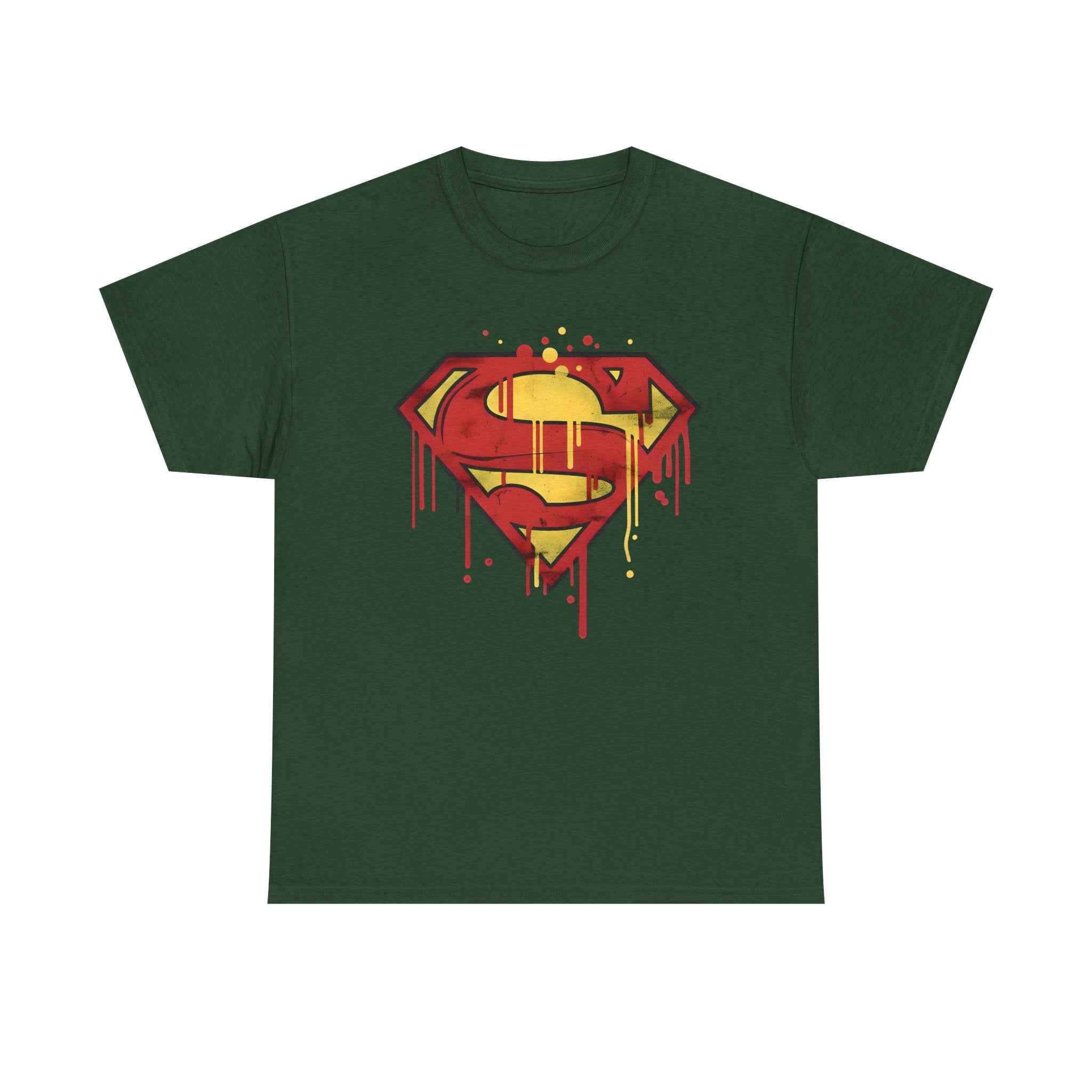 Superman Graffiti Dripping S Shield Black Unisex T-Shirt