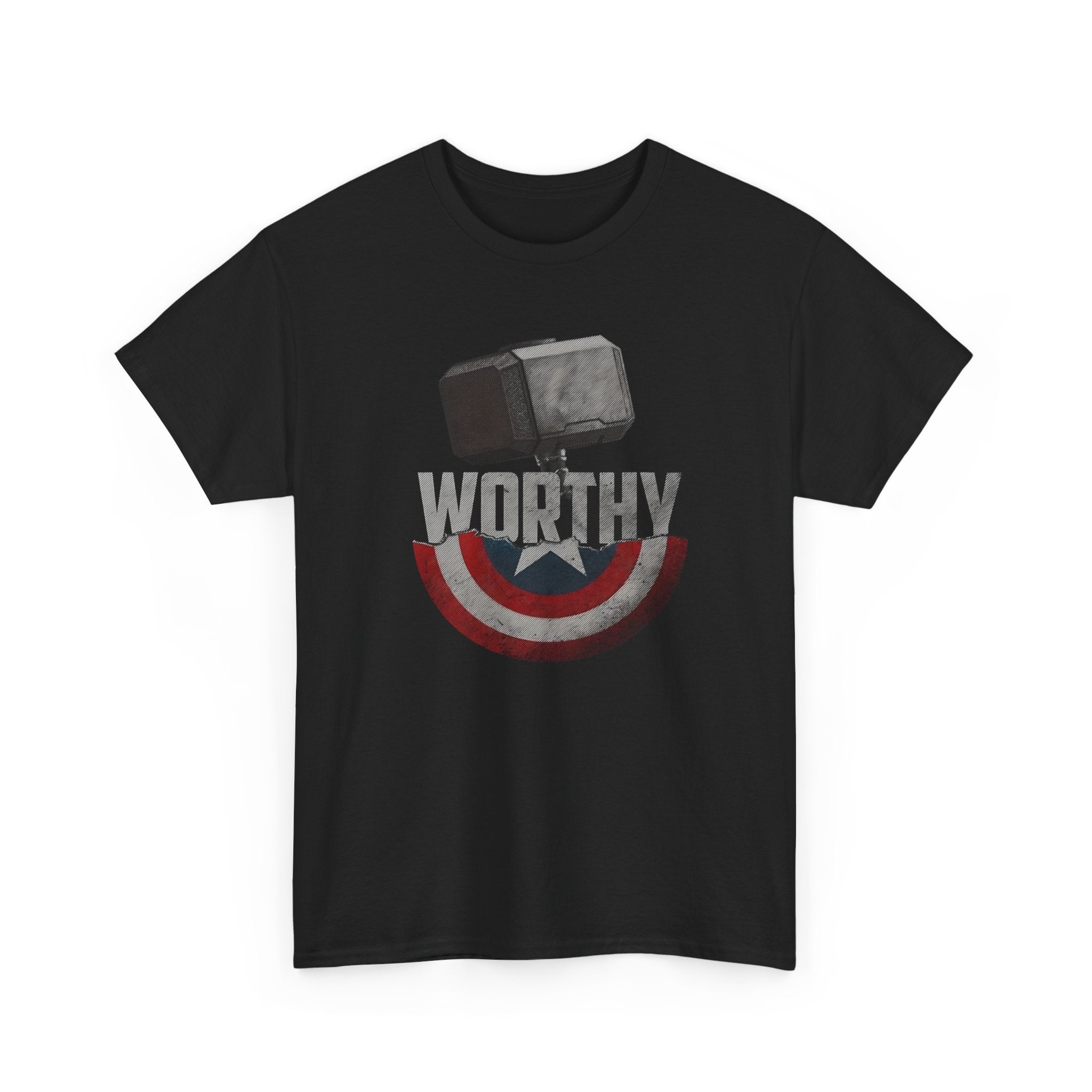 Worthy Captain America Tee — 'WORTHY' Mjolnir Wielder T-Shirt
