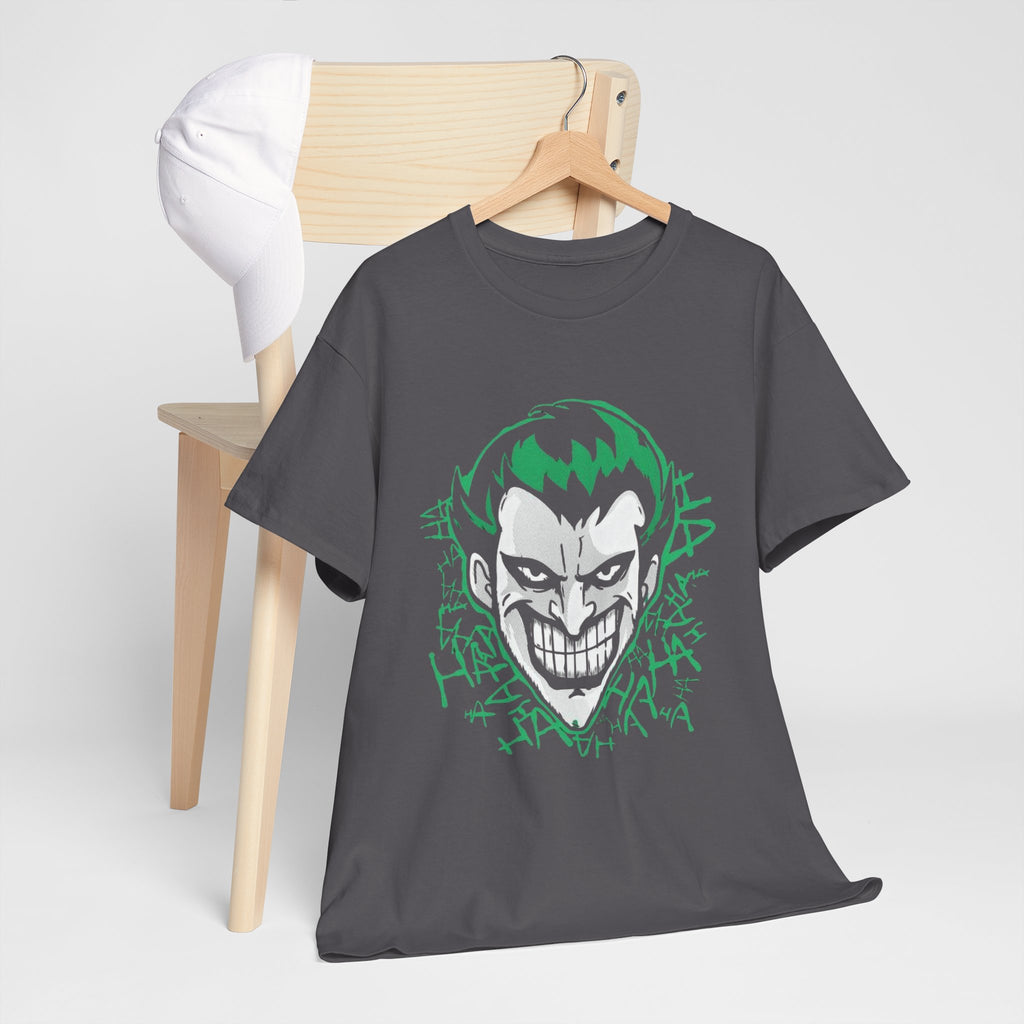 Joker Smile Graphic T-Shirt – Dark Villain Green Grin Unisex Tee