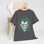 Joker Smile Graphic T-Shirt – Dark Villain Green Grin Unisex Tee