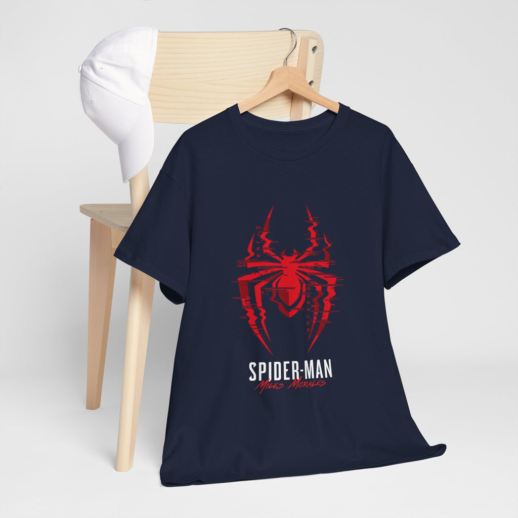 Marvel Spider-Man Miles Morales Glitch T-Shirt – Gamer Style Streetwear Tee