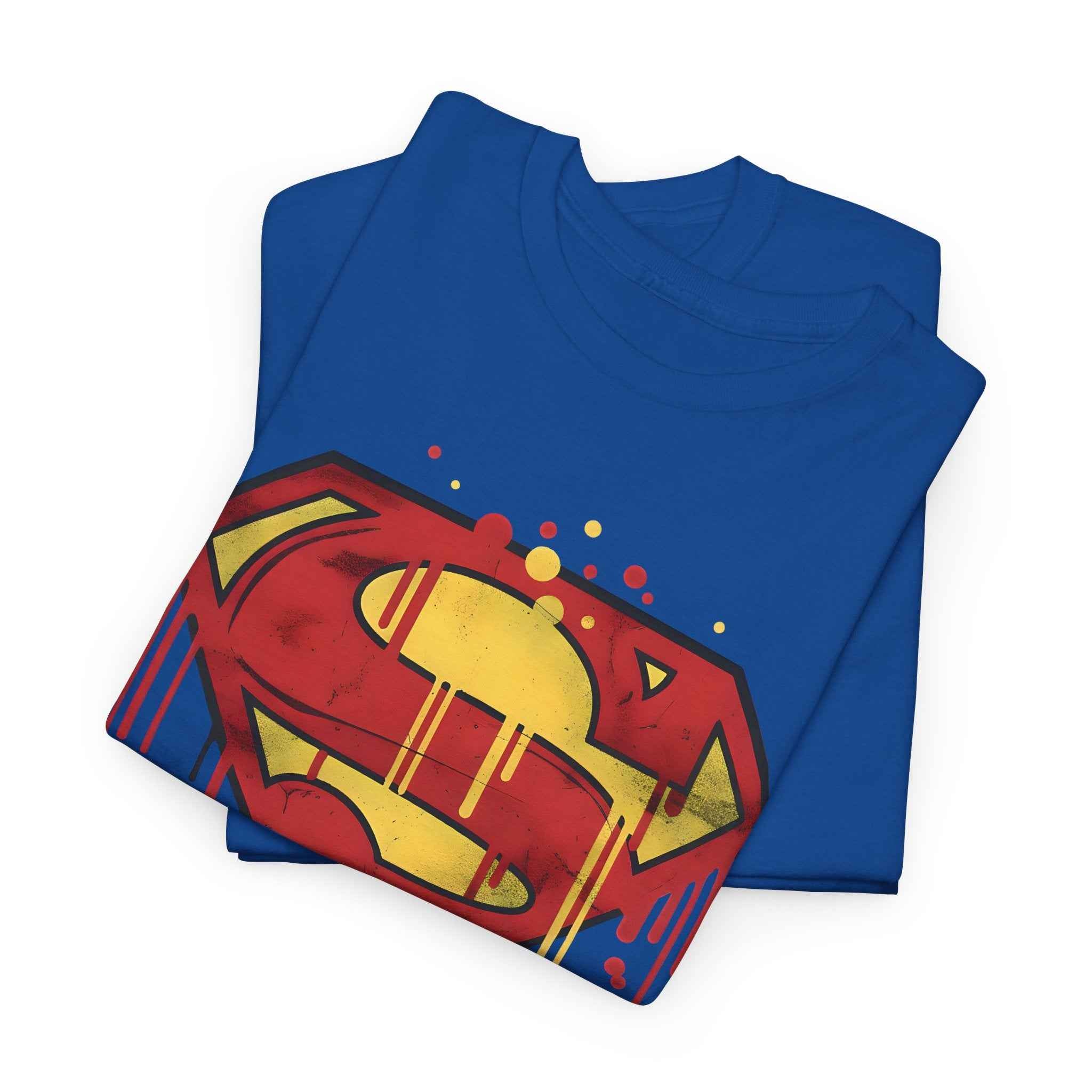 Superman Graffiti Dripping S Shield Black Unisex T-Shirt