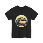 Funny Chubby Bat Hero T‑Shirt — Cute Fat Batman Parody Tee
