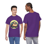 Funny Chubby Bat Hero T‑Shirt — Cute Fat Batman Parody Tee