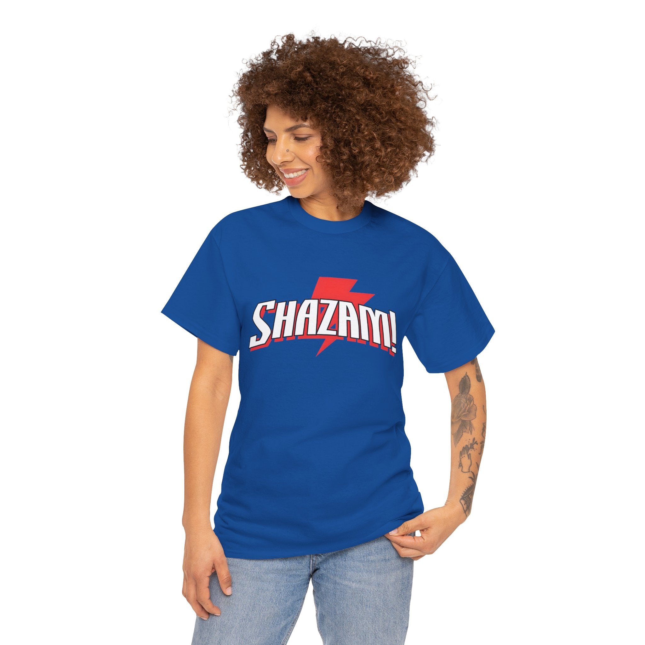 Shazam! Lightning Logo T-Shirt — Retro Comic Superhero Tee