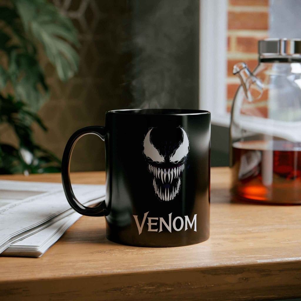 Eddie Brock Venom Symbiote Scream Black Coffee Mug
