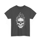 Flaming Skull Graphic Tee - Unisex Cotton T-Shirt, Alternative Fashion, Halloween Costume, Edgy Apparel, Gift for Him/Her