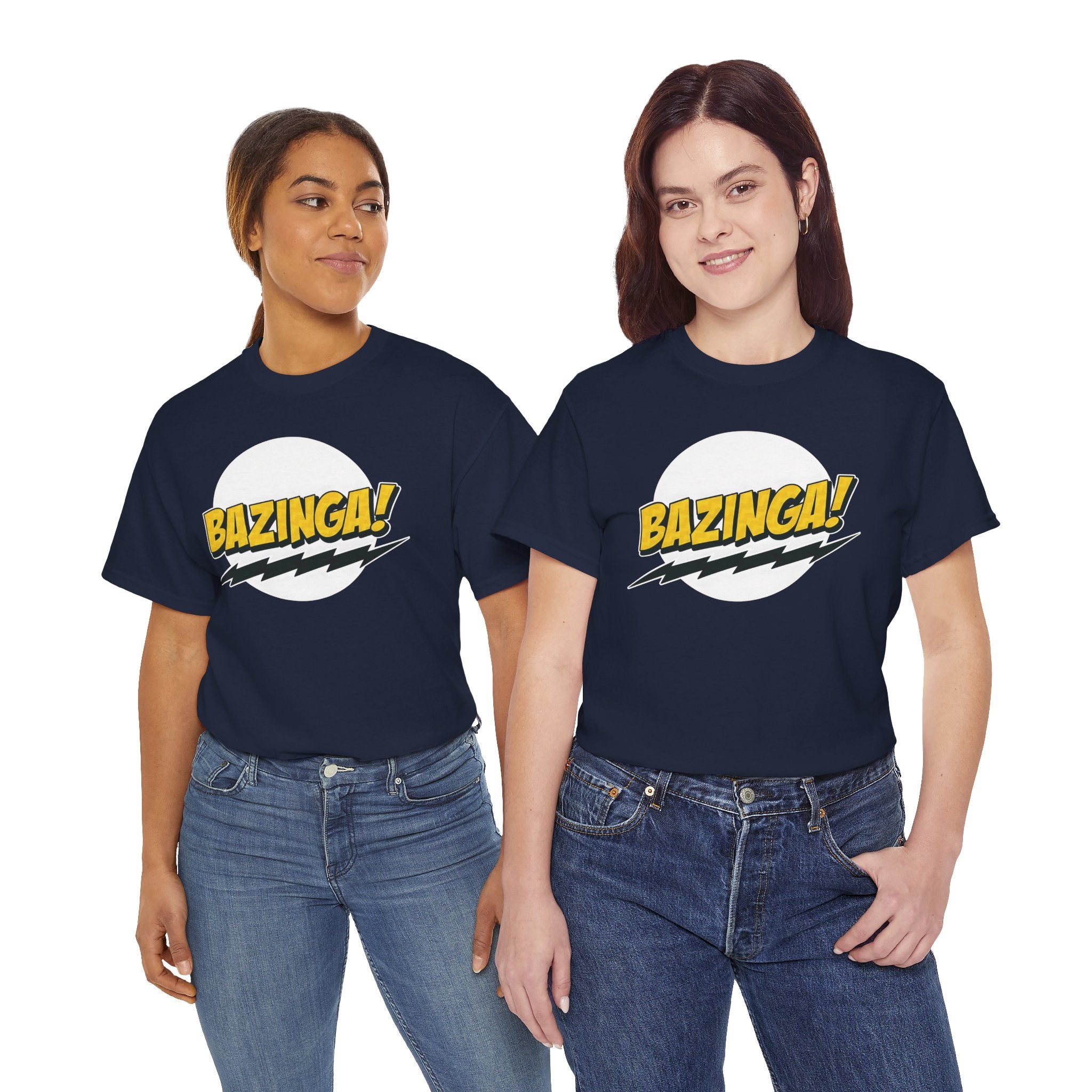 Flash Parody: A fan tribute Unisex T-shirt - DC Flash logo with Sheldon's catchphrase "Bazinga!"