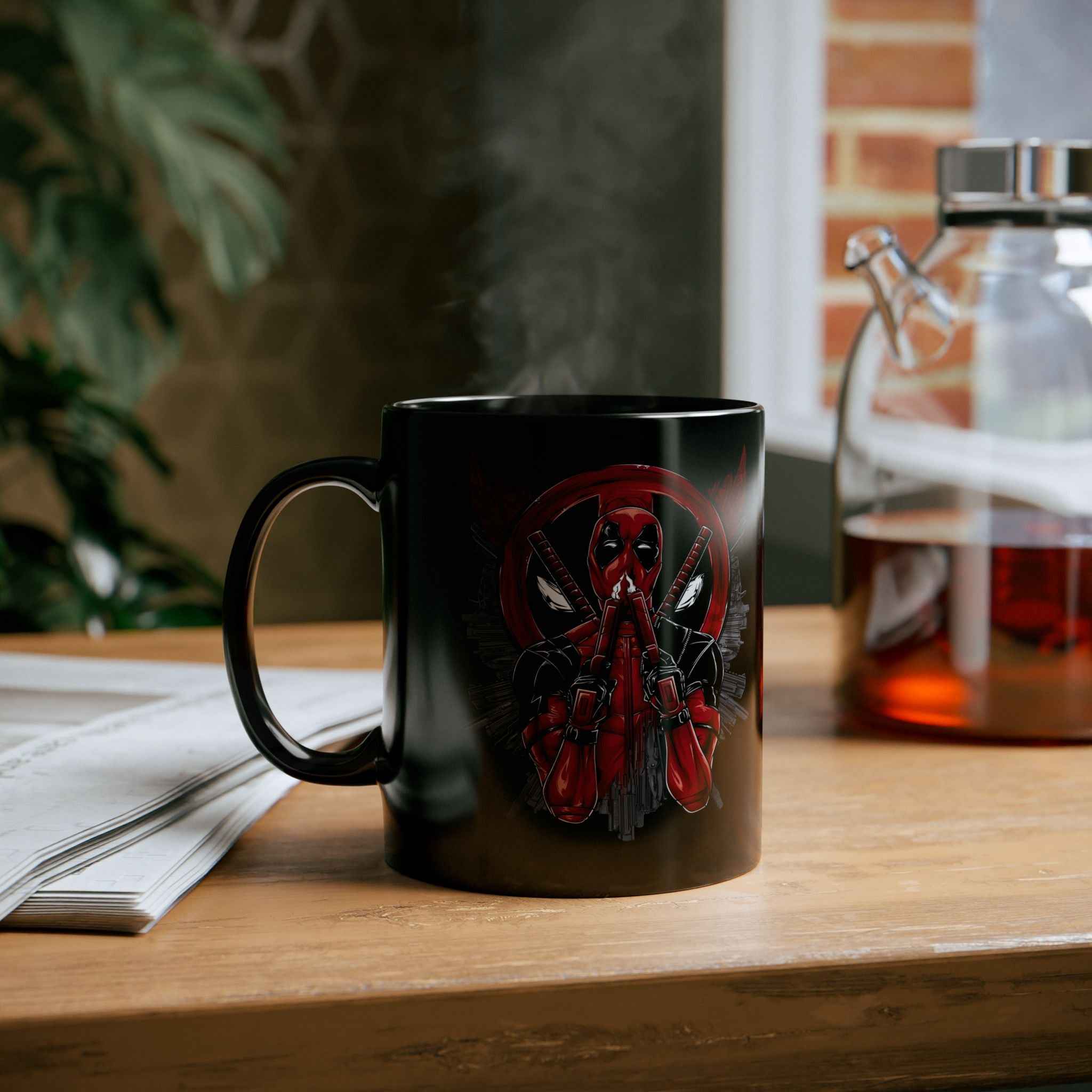 Deadpool Merc with a Mouth Black Comic Mug