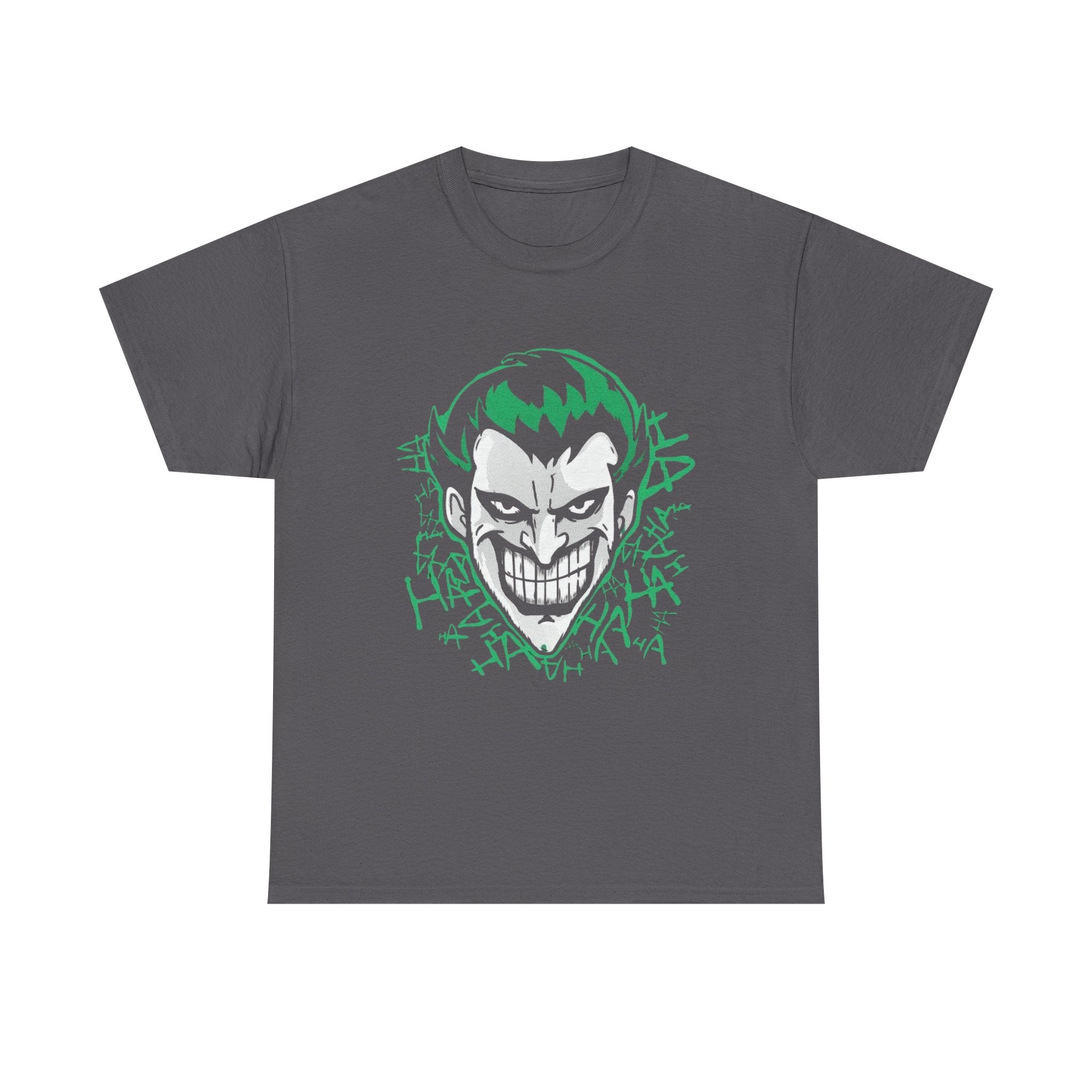 Joker Smile Graphic T-Shirt – Dark Villain Green Grin Unisex Tee