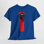Marvel Miles Morales Spider-Man T-Shirt – Red Vertical Stripe Design | Premium Superhero Tee for Fans