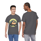 Funny Chubby Bat Hero T‑Shirt — Cute Fat Batman Parody Tee