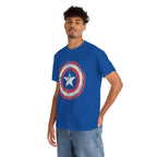 Vintage Captain America Shield Star T-Shirt - Unisex Distressed Avengers Tee
