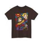 DC Girls Superhero Collage T‑Shirt — Wonder Woman, Supergirl & Batgirl Comic Tee
