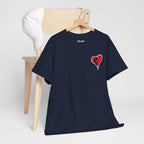 Harlequin Heart Tee — Joker-Inspired Playing Card Graphic T-Shirt
