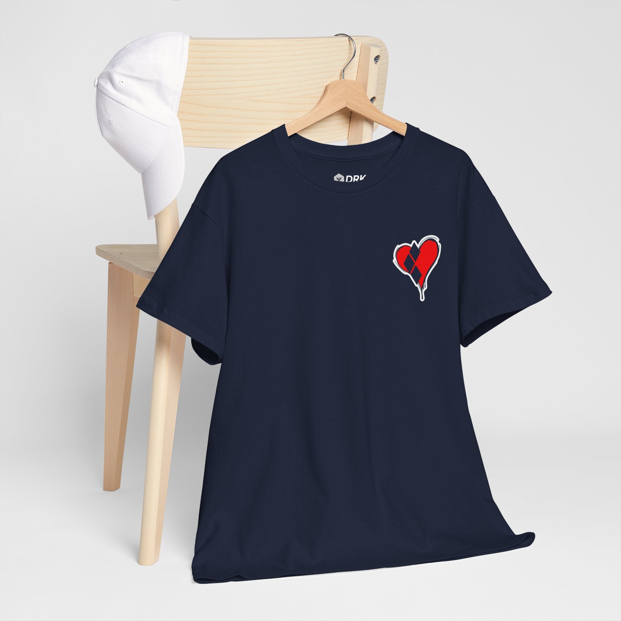 Harlequin Heart Tee — Joker-Inspired Playing Card Graphic T-Shirt