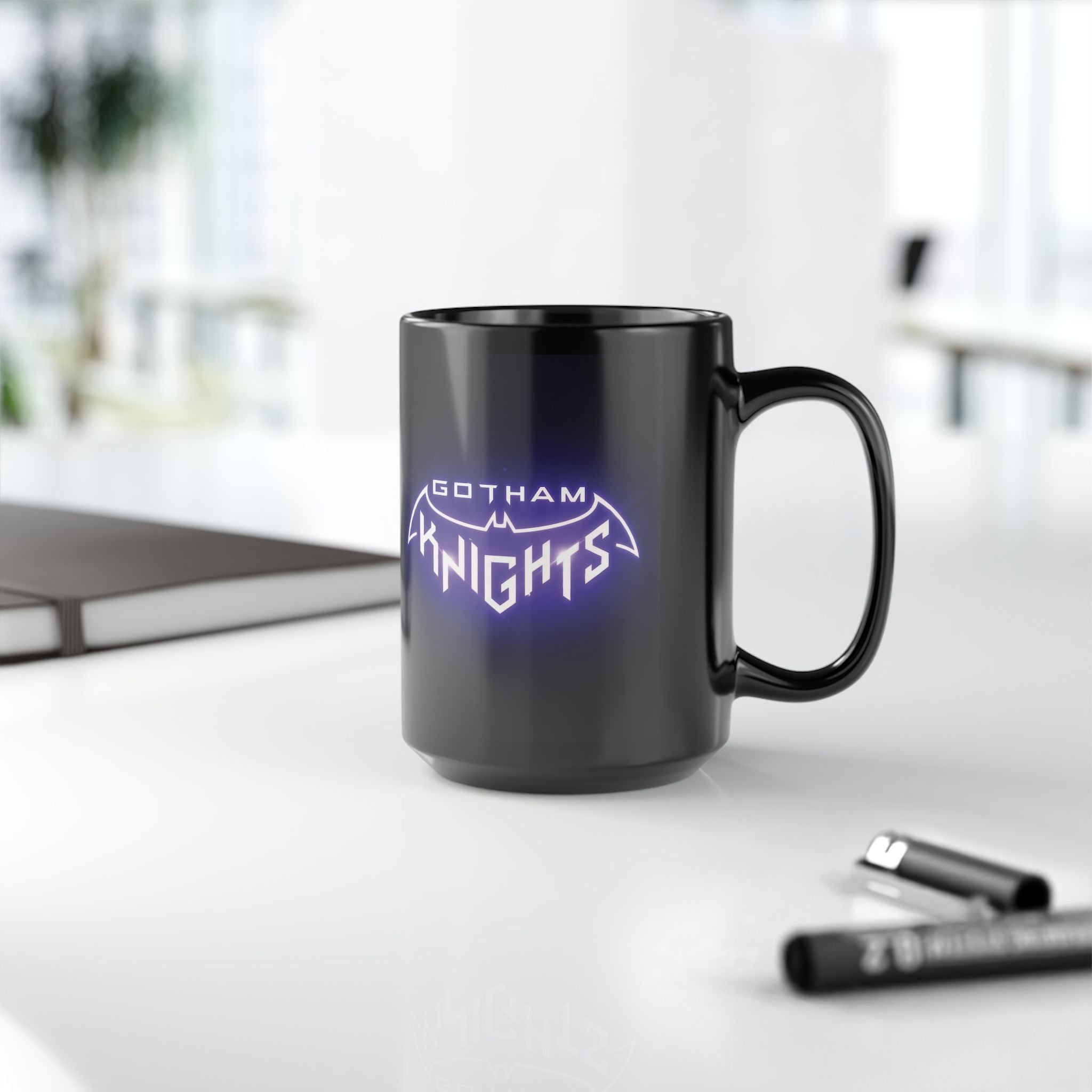 Gotham Knights & Heroes Black Morning Coffee Mug (11oz/15oz)