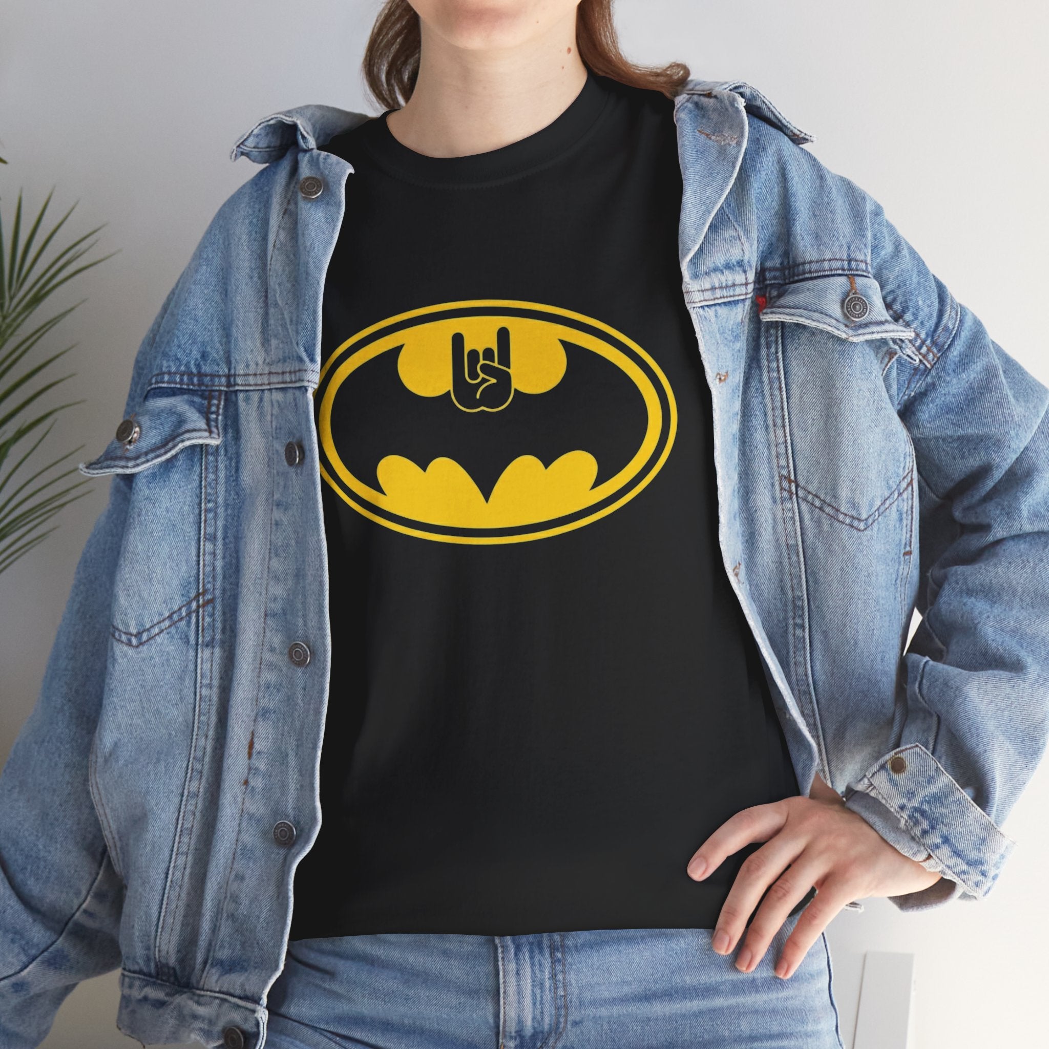 Batman Classic Rock And Roll Logo Unisex Premium T-Shirt