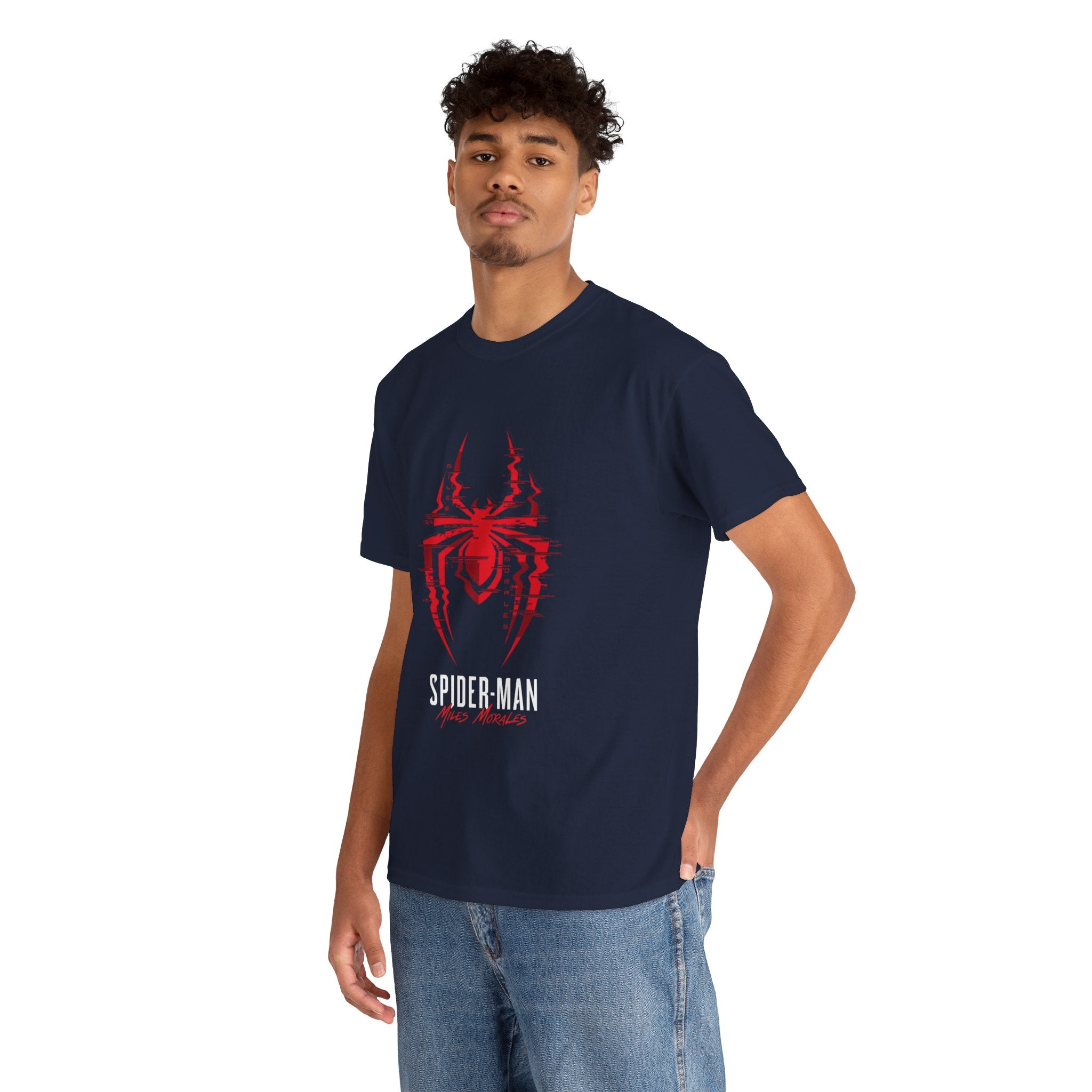 Marvel Spider-Man Miles Morales Glitch T-Shirt – Gamer Style Streetwear Tee