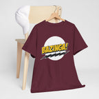 Flash Parody: A fan tribute Unisex T-shirt - DC Flash logo with Sheldon's catchphrase "Bazinga!"