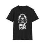 Dark Inside Unisex Softstyle T-Shirt, Skull Graphic Tee, Alternative Fashion, Halloween Costume, Gothic Style, Unisex Casual Wear
