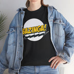 Flash Parody: A fan tribute Unisex T-shirt - DC Flash logo with Sheldon's catchphrase "Bazinga!"