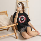 Vintage Captain America Shield Star T-Shirt - Unisex Distressed Avengers Tee