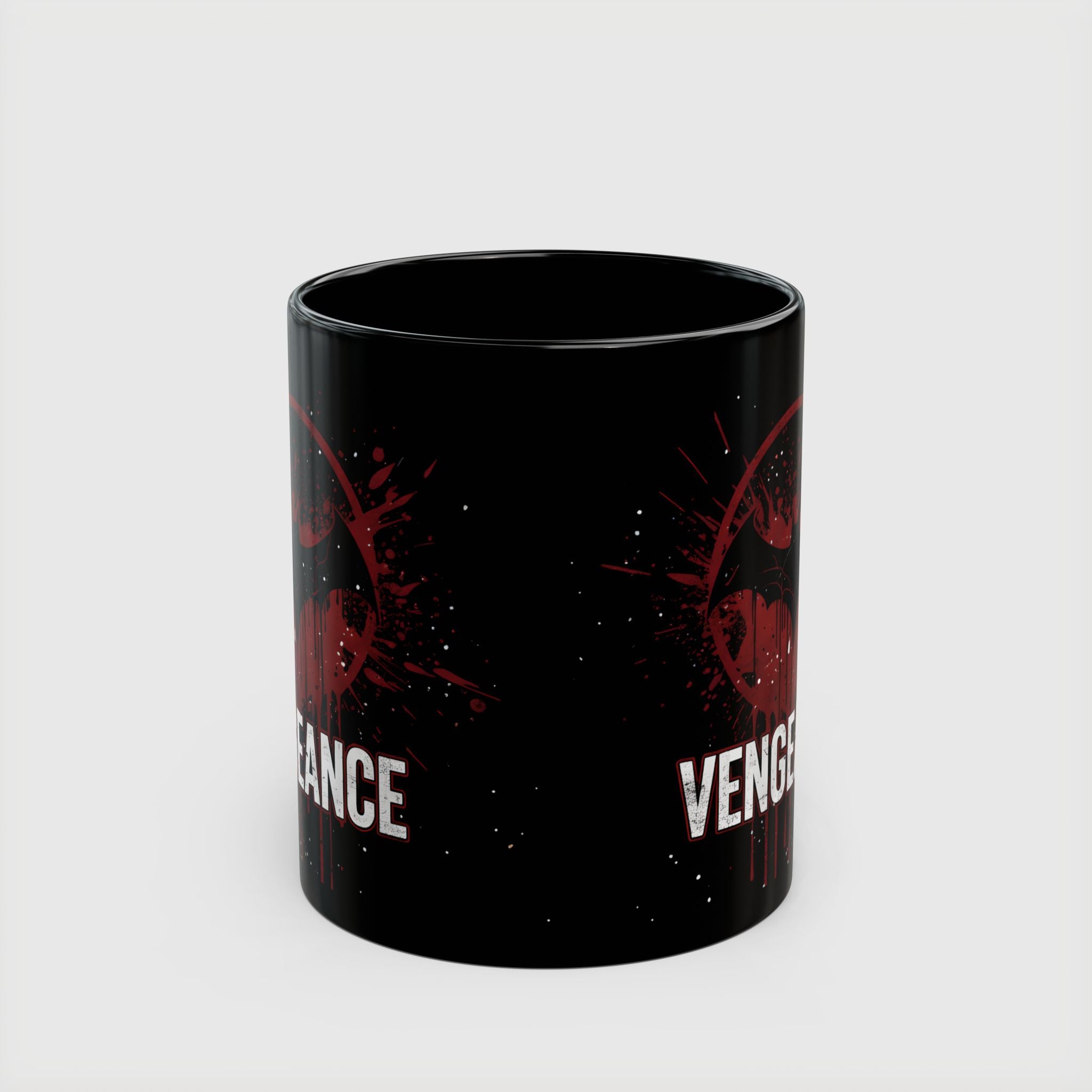 Batman Vengeance Blood Splatter Black Ceramic Mug - Drkheroz