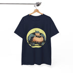 Funny Chubby Bat Hero T‑Shirt — Cute Fat Batman Parody Tee